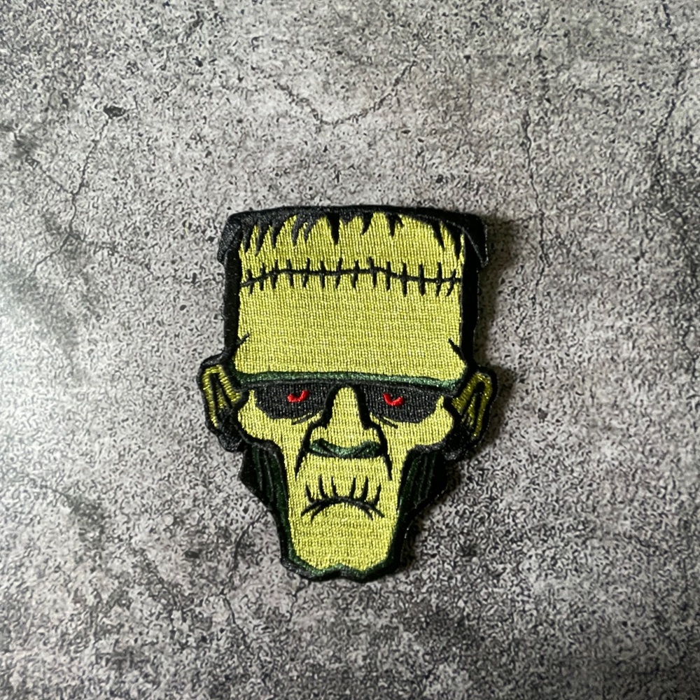 Frankenstein Monster Embroidered Iron On Patch